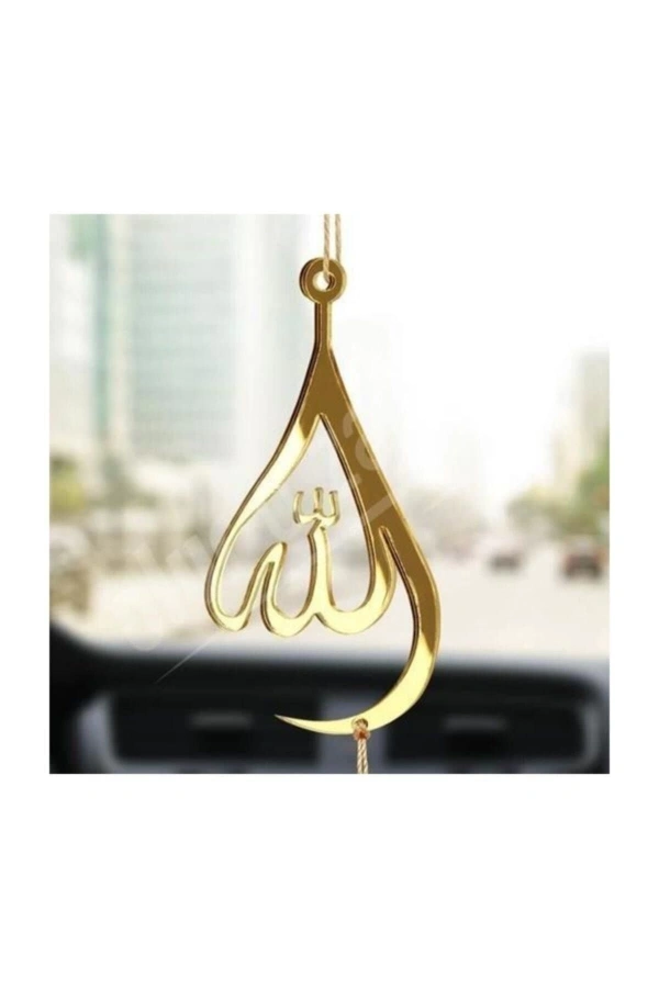 Harikulade Tasarım Özel Çift Taraflı Pleksi Araba Dikiz Aynası Süsü Gold