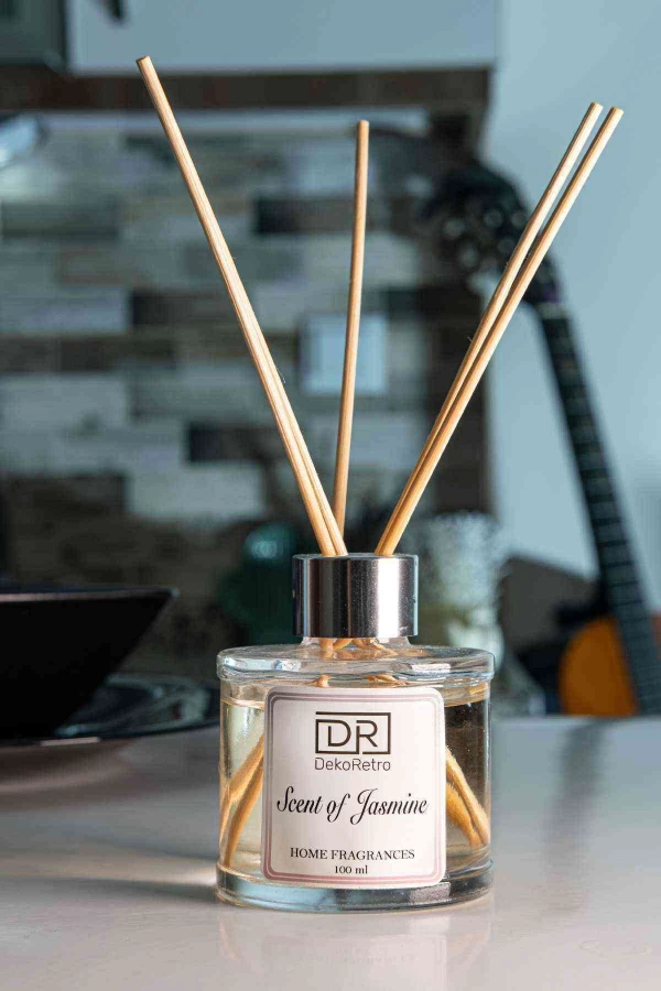 Yasemin Oda Kokusu Ortam Kokusu 100 ml Çubuklu Scent of Jasmine Gümüş