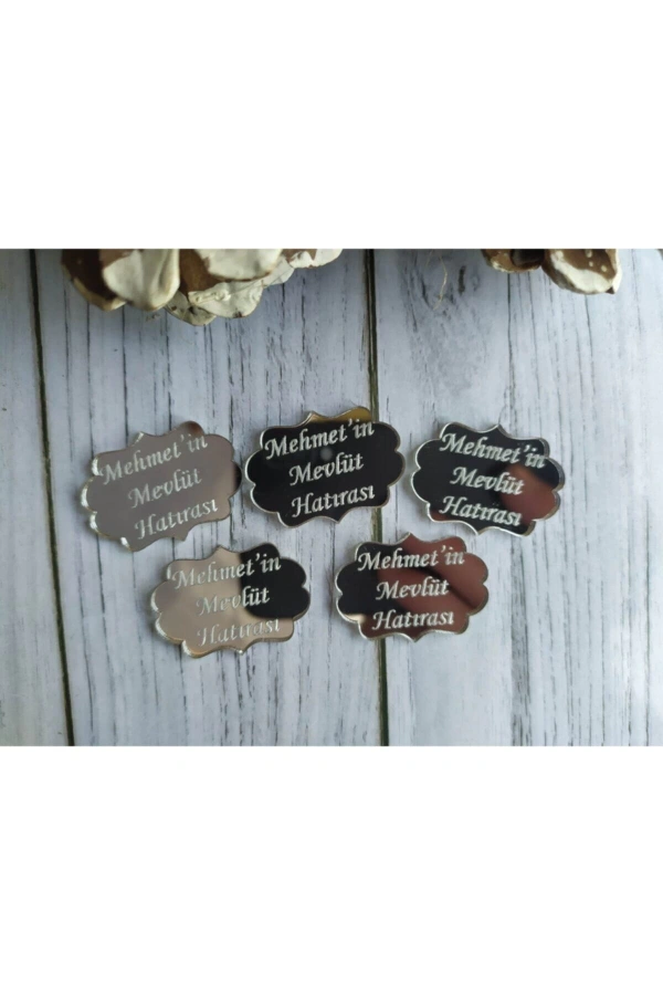 Pleksi Süslemesiz İsimlik Etiket,Düğün,Kına,Söz,Nişan,Magnet 25 Adet- A15