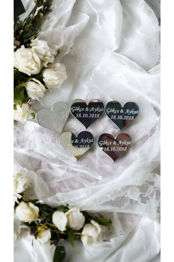 Pleksi Süslemesiz İsimlik Etiket,Düğün,Kına,Söz,Nişan,Magnet 25 Adet- A8