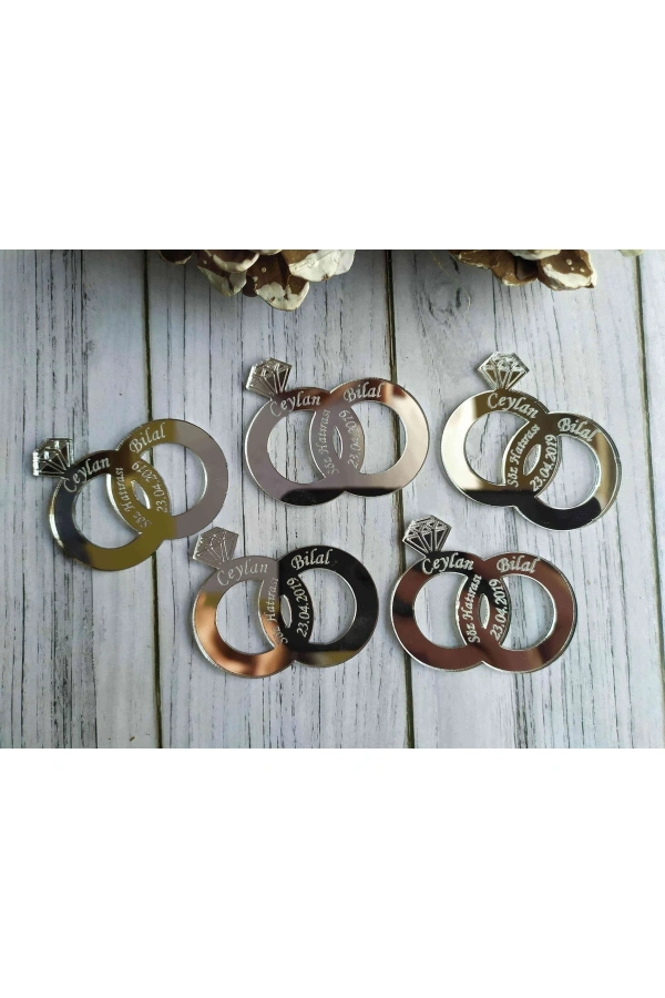 Pleksi Süslemesiz Isimlik Etiket,düğün,kına,söz,nişan,magnet 25 Adet- A21