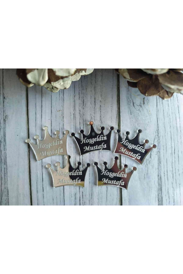 Pleksi Süslemesiz İsimlik Etiket,Düğün,Kına,Söz,Nişan,Magnet 25 Adet- A10