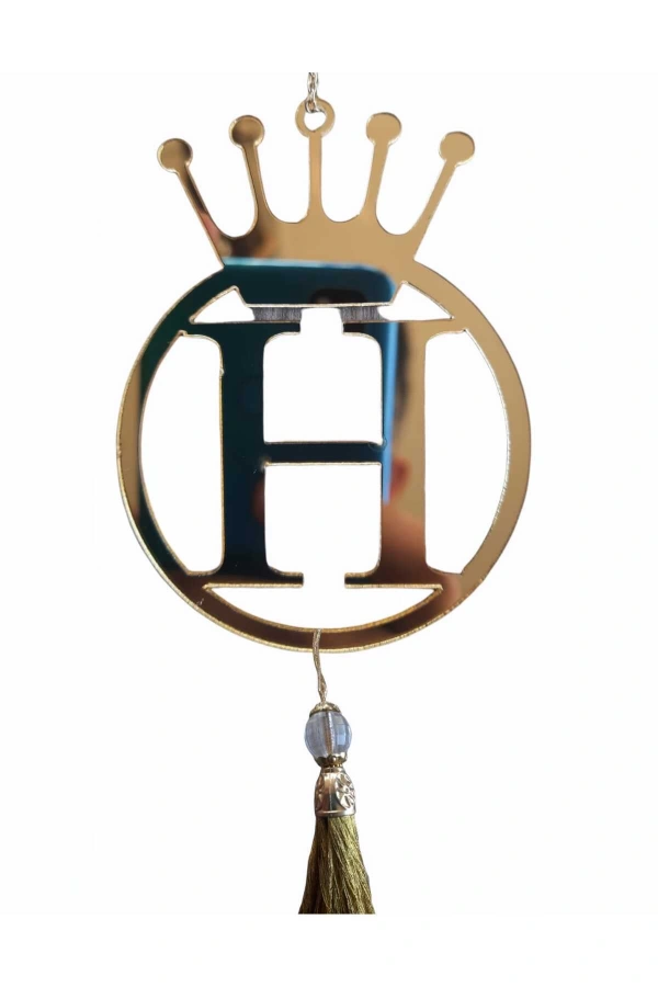 H Yazılı Ayna Pleksi Araba Dikiz Aynası Süsü Gümüş