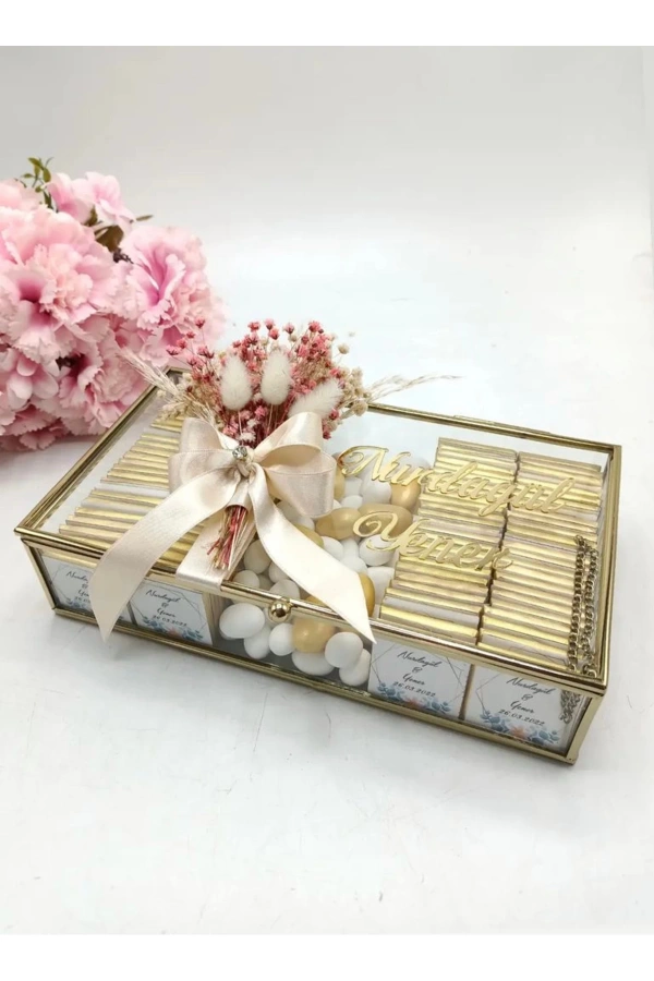 İsteme Çikolatası , Söz Nişan Çikolatası , 100 adet çikolata ve Badem Şekeri