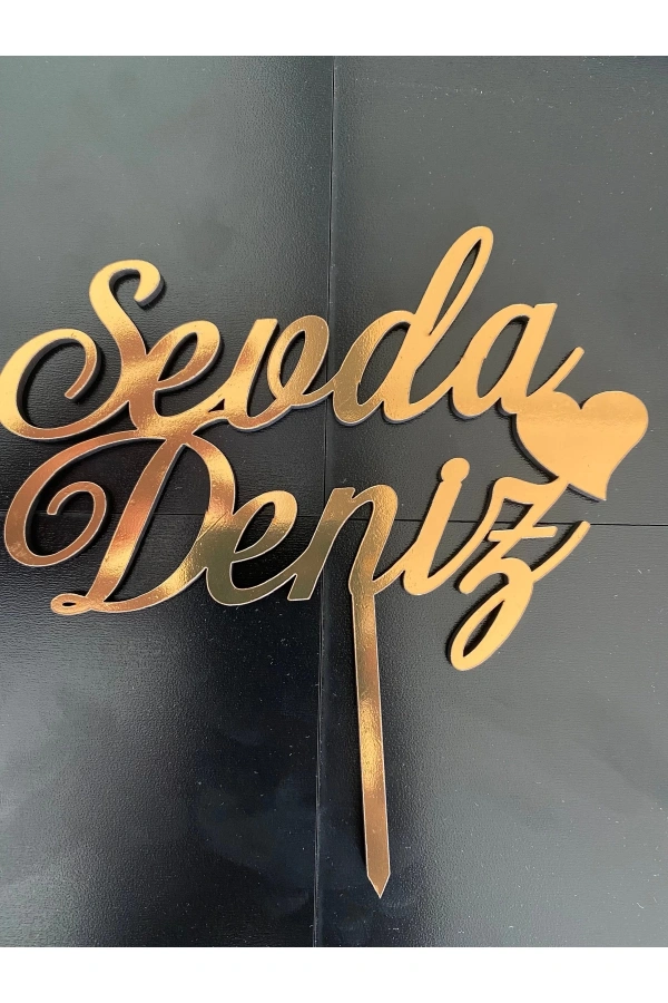 Pasta Süsü GOLD Cake Topper 03