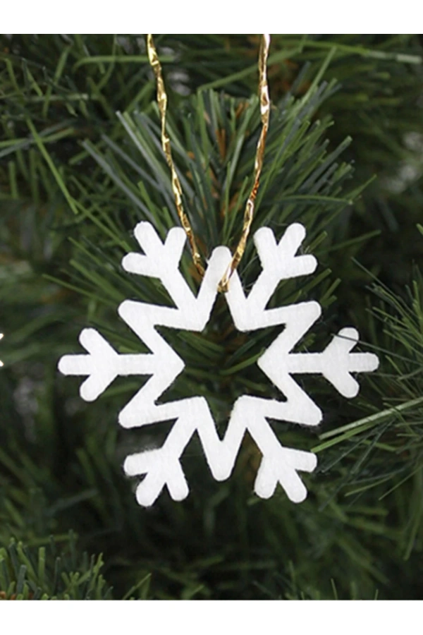 Kar Tanesi Yılbaşı Ağaç Süsü 12li Paket 8*8cm