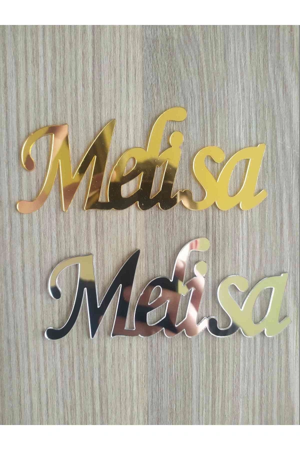 Pleksi İsim Etiket 15x7 cm Kapı süsü Makrome 1 Adet (isim)