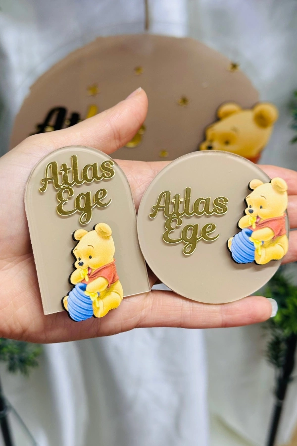 7x7 cm Figürlü Pleksi Doğum günü Magnet Hediyelik (15 adet)