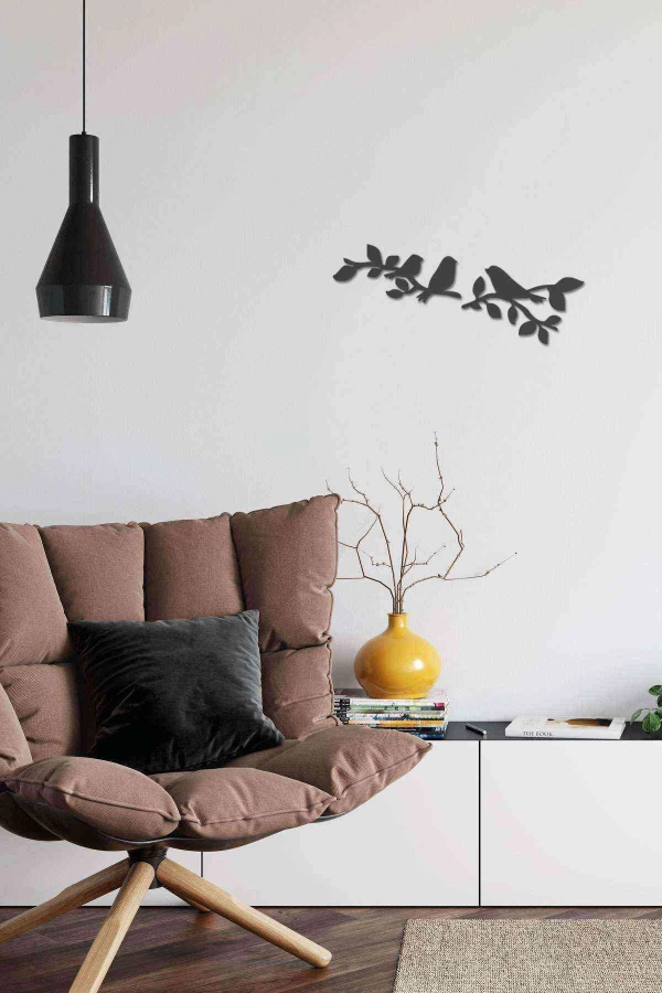 Kuşlar Lazer Kesim Dekoratif Tablo Ahşap Duvar Süsü