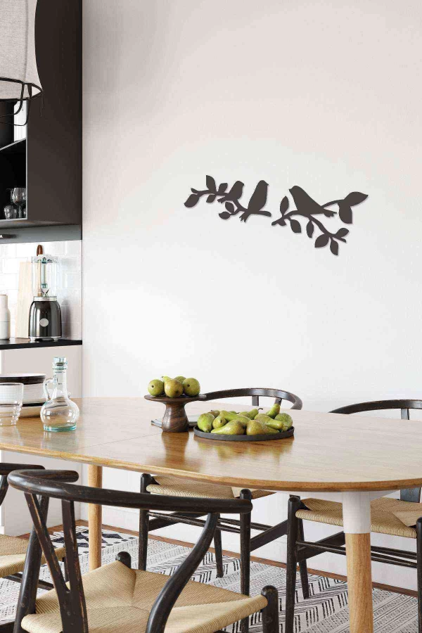 Kuşlar Lazer Kesim Dekoratif Tablo Ahşap Duvar Süsü