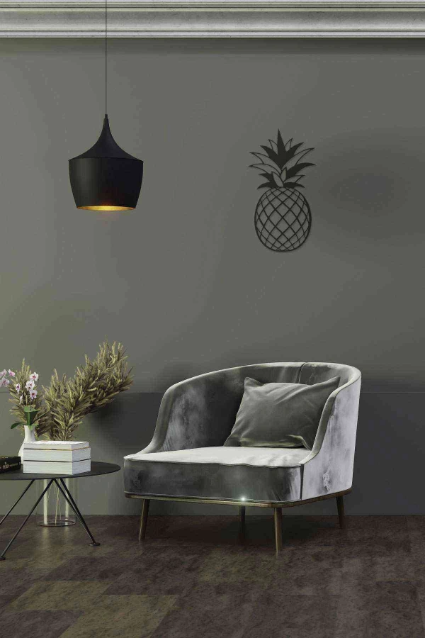 Lazer Kesim Dekoratif Tablo Ahşap Duvar Süsü Ananas