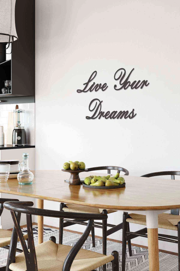Live Your Dreams Mdf Tablo Wall Art
