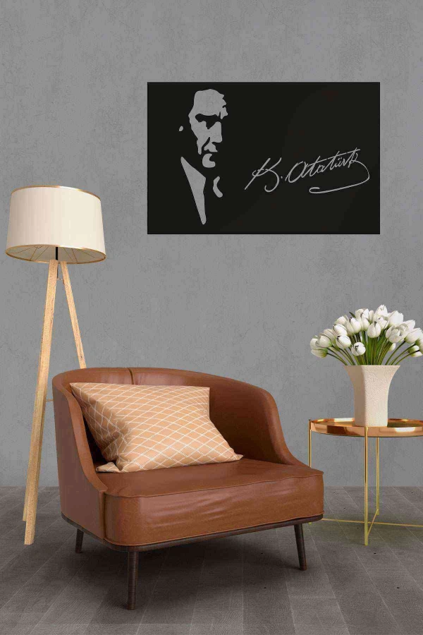 Mustafa Kemal Atatürk Mdf Tablo Evinize Ofisinize Yeni Tarz