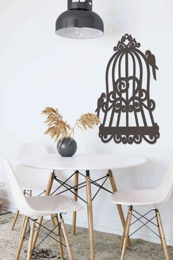 Kafes Lazer Kesim Dekoratif Tablo Ahşap Duvar Süsü