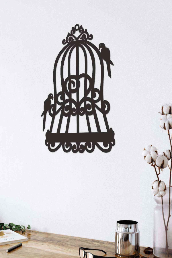 Kafes Lazer Kesim Dekoratif Tablo Ahşap Duvar Süsü