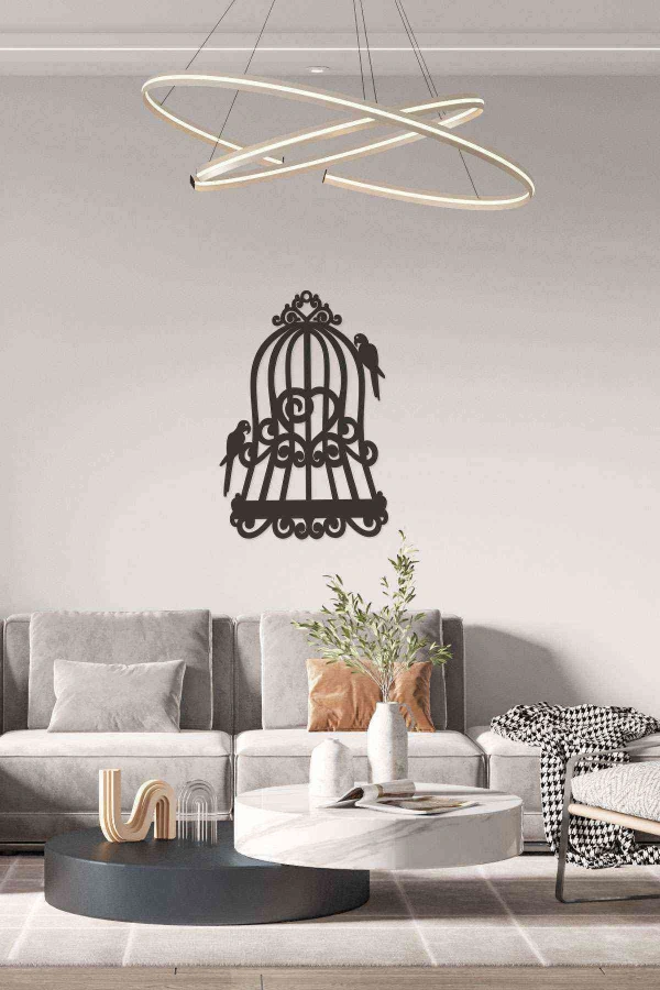 Kafes Lazer Kesim Dekoratif Tablo Ahşap Duvar Süsü