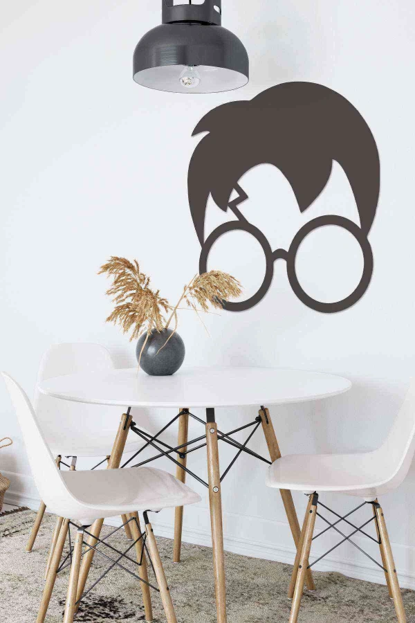 Harry Potter Figürü Siyah Ahşap Lazer Duvar Dekoru Tablo Mdf