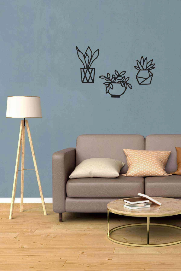 Çiçek Flowers Motifli Mdf Tablo Wall Art