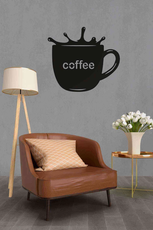 Coffee Lazer Kesim Dekoratif Tablo Ahşap Duvar Süsü
