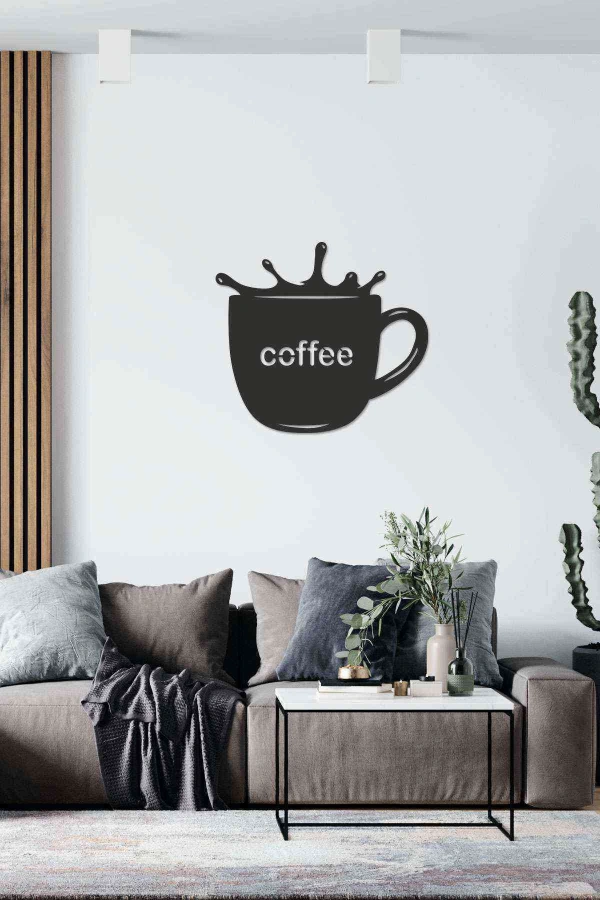Coffee Lazer Kesim Dekoratif Tablo Ahşap Duvar Süsü