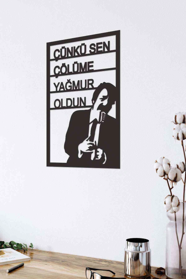 Müslüm Gürses Silüeti 3d Mdf Tablo Evinize Ofisinize Yeni Tarz