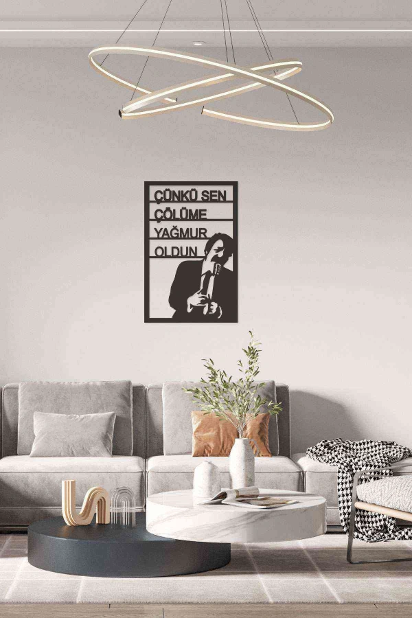 Müslüm Gürses Silüeti 3d Mdf Tablo Evinize Ofisinize Yeni Tarz