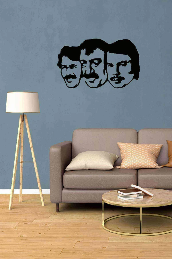 Babalar Figürlü 3d Mdf Tablo Evinize Ofisinize Yeni Tarz Wall Art