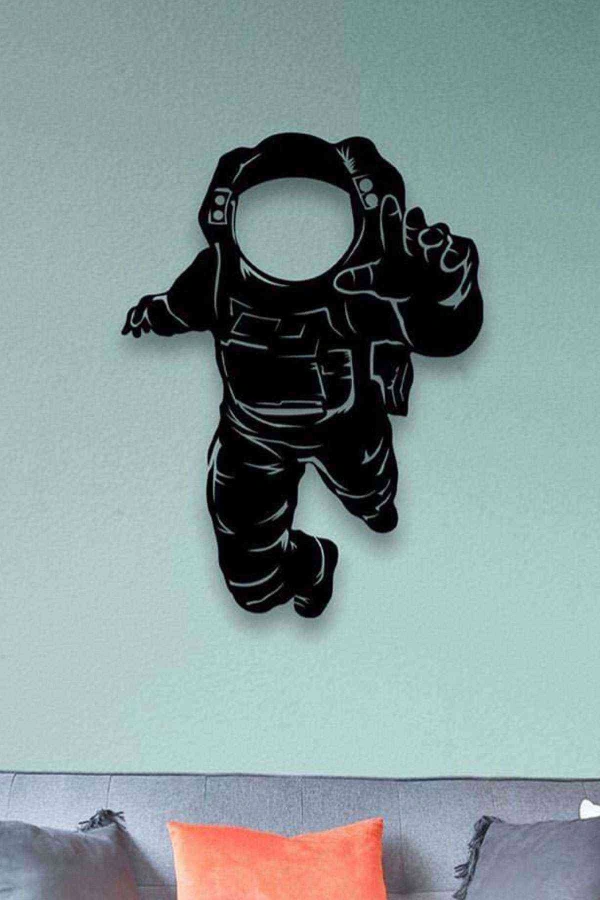 Astronot 3D Mdf Tablo Evinize Ofisinize Yeni Tarz Wall Art
