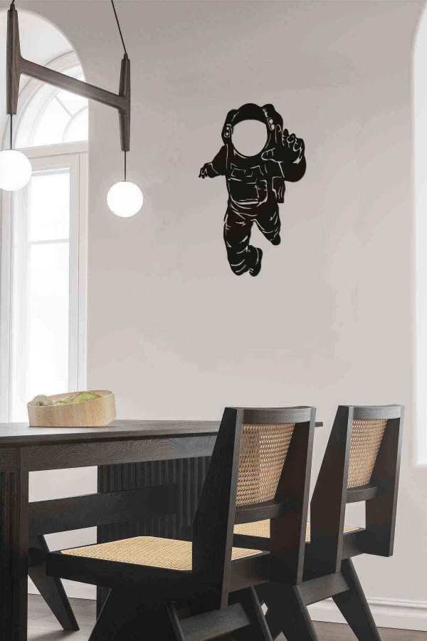 Astronot 3D Mdf Tablo Evinize Ofisinize Yeni Tarz Wall Art