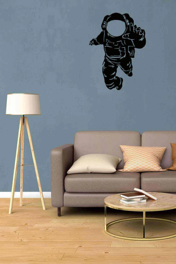 Astronot 3D Mdf Tablo Evinize Ofisinize Yeni Tarz Wall Art