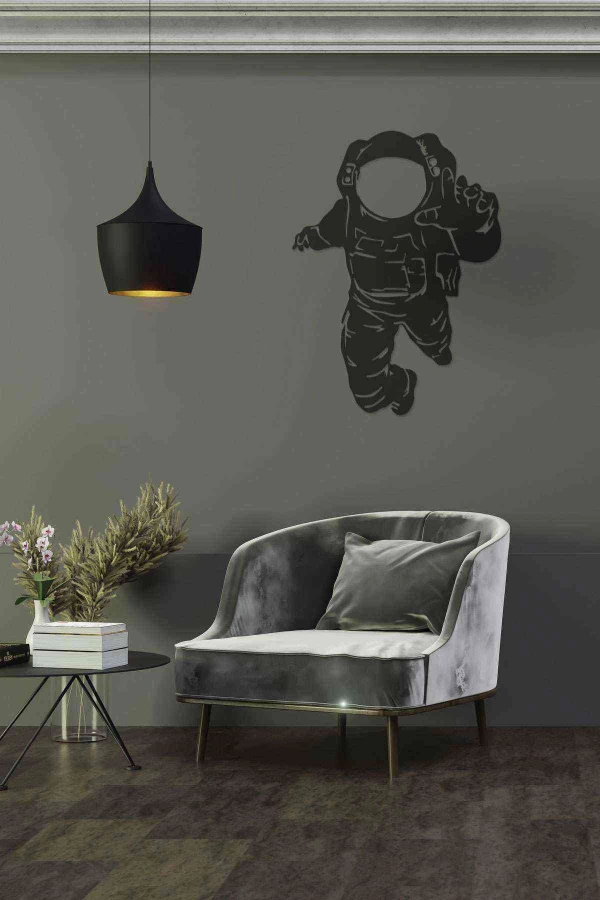 Astronot 3D Mdf Tablo Evinize Ofisinize Yeni Tarz Wall Art