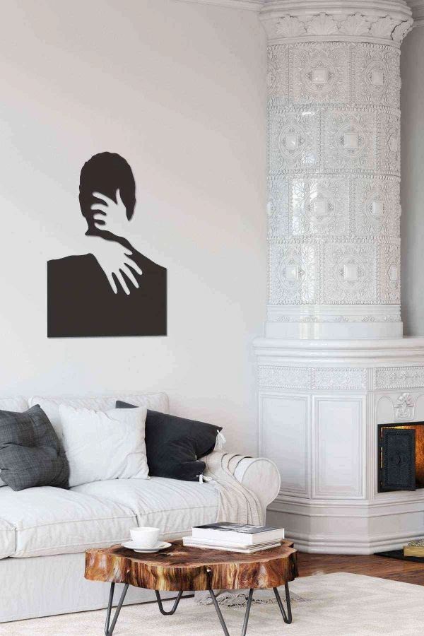 Erkek Sarılma Figürü 3d Mdf Tablo Evinize Ofisinize Yeni Tarz