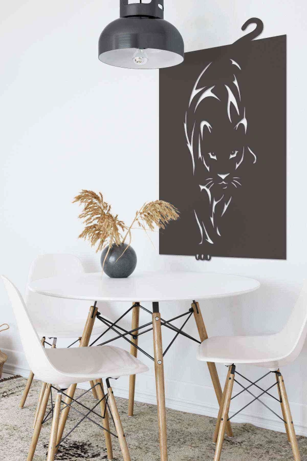 Kaplan Figürlü 3d Mdf Tablo Evinize Ofisinize Yeni Tarz Wall Art