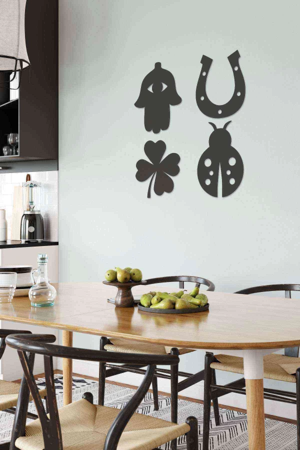 Uğur Seti Duvar Tablosu Siyah Ahşap Lazer Mdf