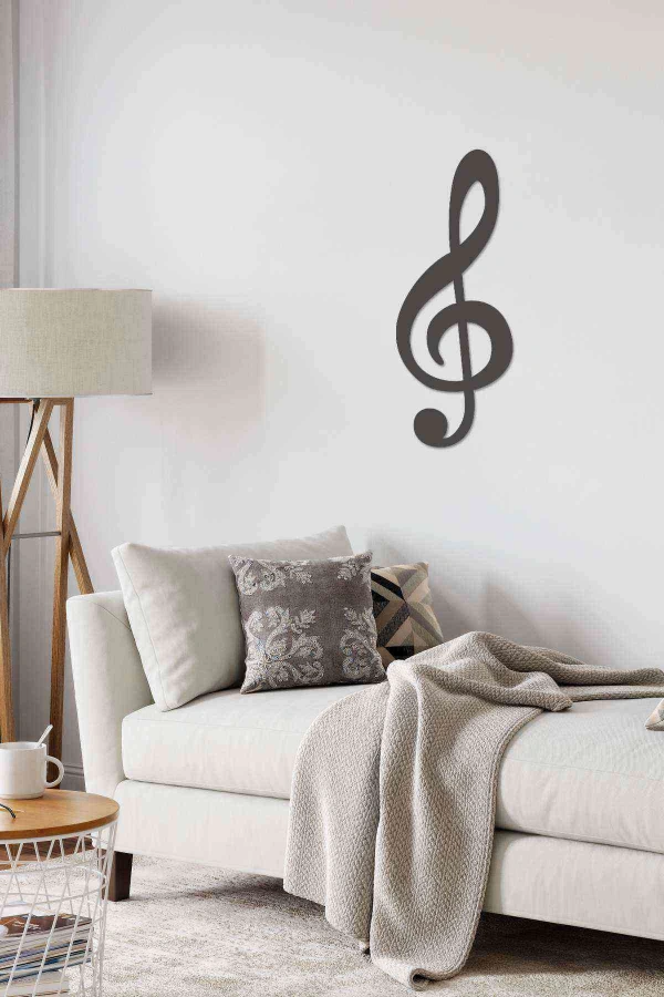 Müzik Melodi Sol Anaktarı 3d Mdf Tablo Evinize Ofisinize Yeni Tarz Wall Art