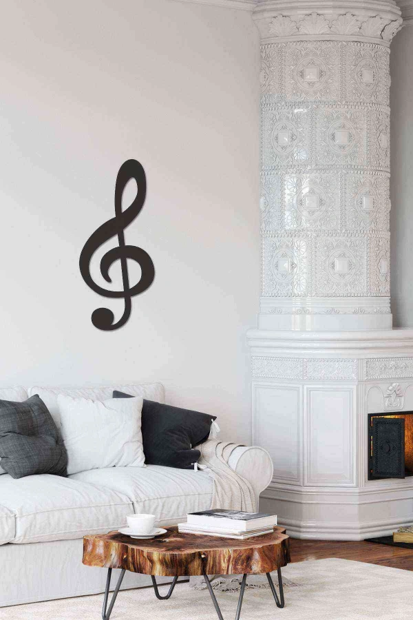 Müzik Melodi Sol Anaktarı 3d Mdf Tablo Evinize Ofisinize Yeni Tarz Wall Art