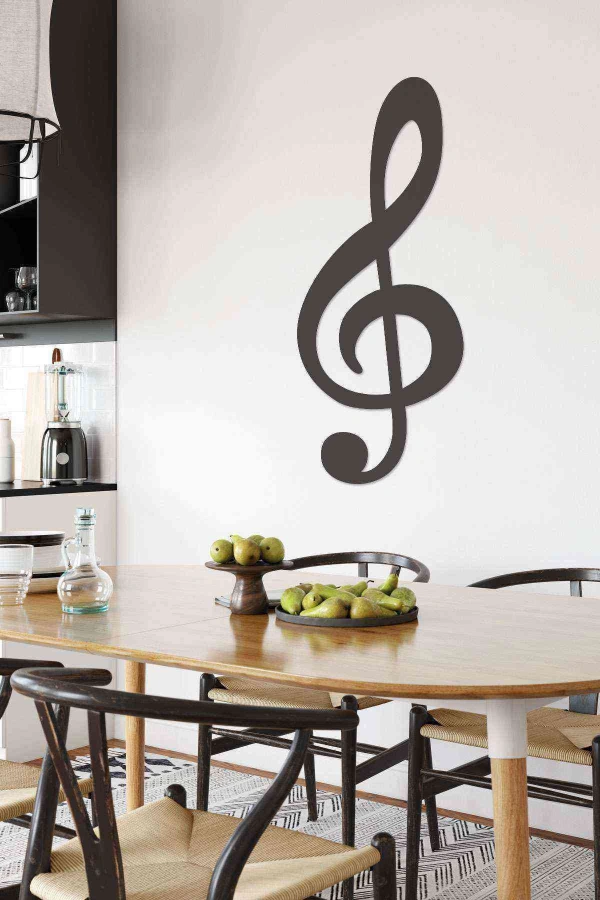 Müzik Melodi Sol Anaktarı 3d Mdf Tablo Evinize Ofisinize Yeni Tarz Wall Art