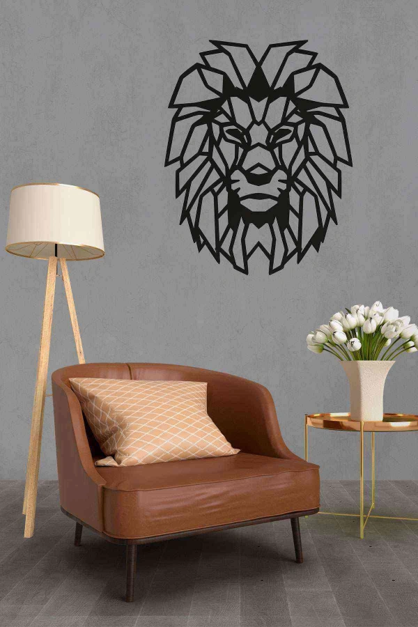 Aslan Figürlü 3d Mdf Tablo