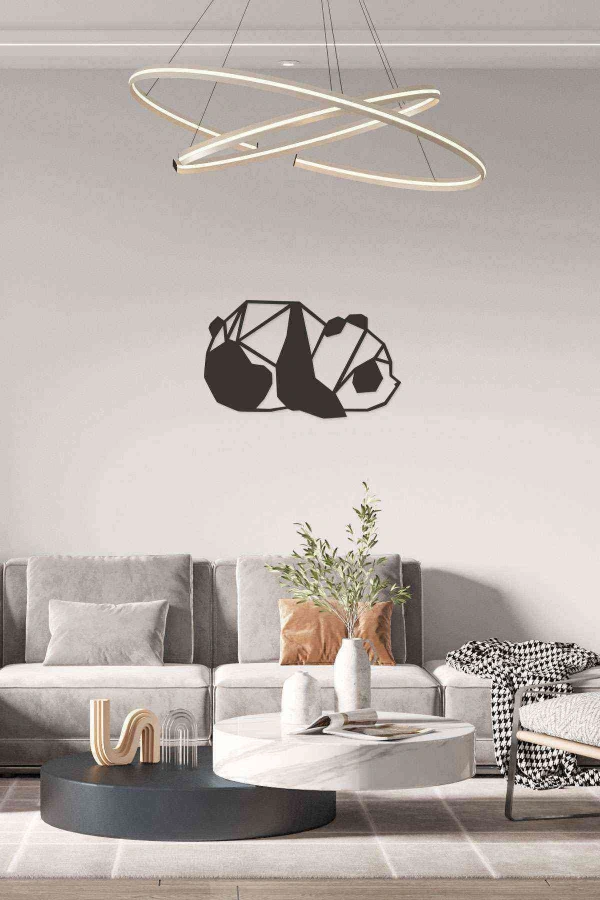 Panda Figürlü 3d Mdf Tablo Evinize Ofisinize Yeni Tarz Wall Art
