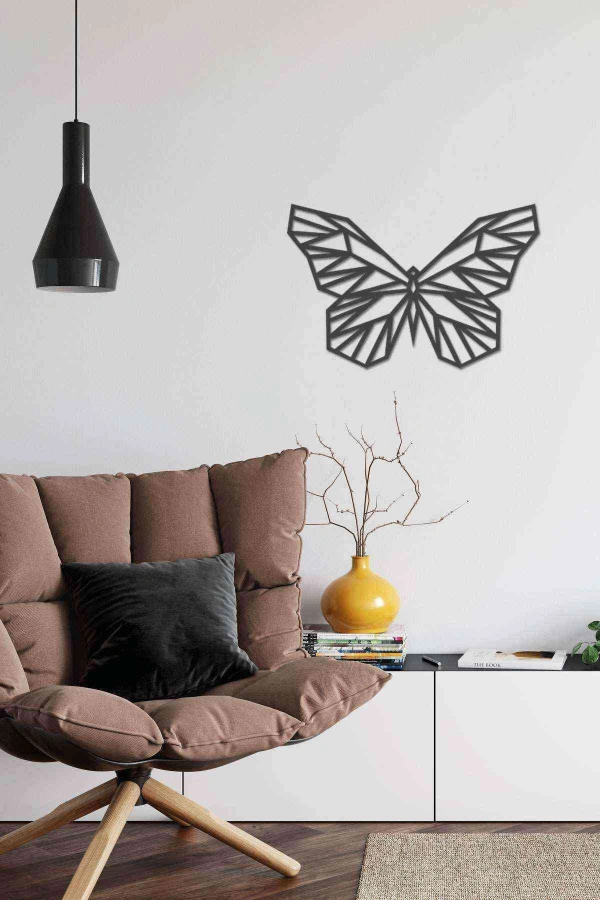 Kelebek Tablo Ahşap 50x35 cm Duvar Tablosu