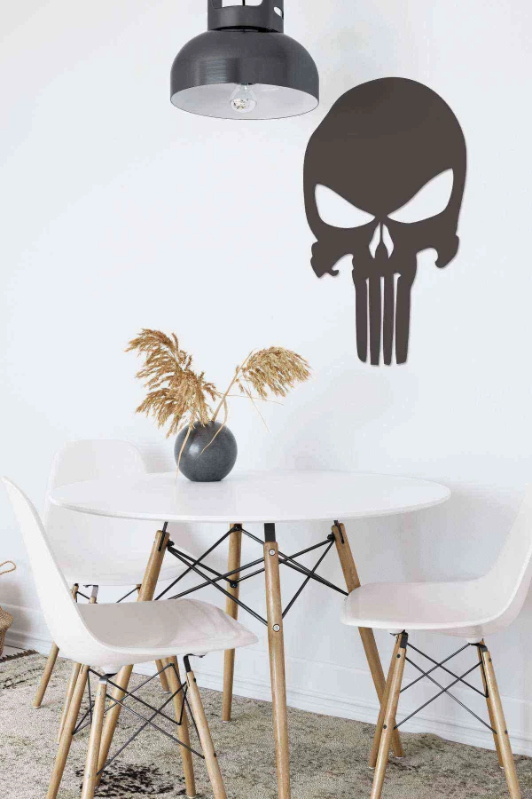 Punisher Kuru Kafa 3d Mdf Tablo Evinize Ofisinize Yeni Tarz Wall
