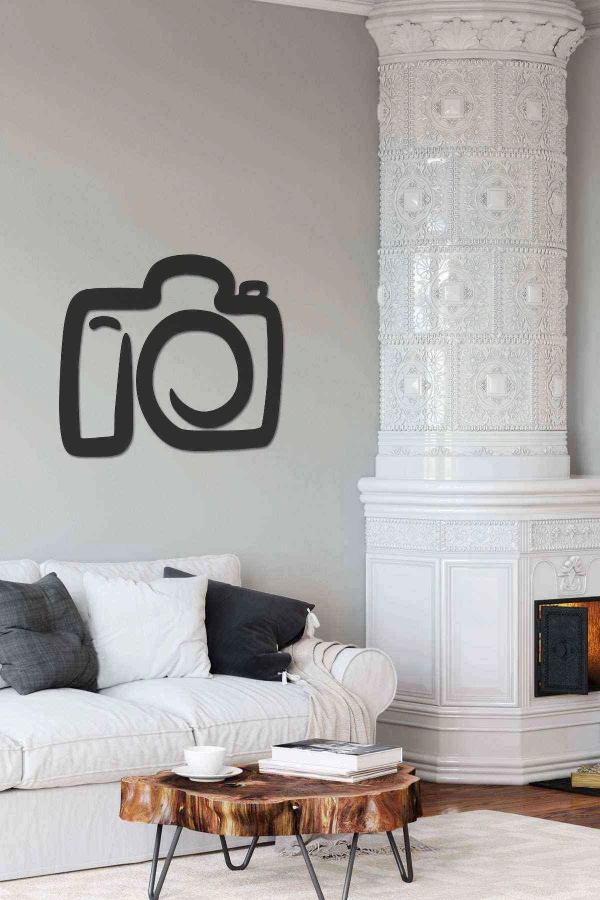 Foto Makinesi Dekoratif Duvar Dekoru Siyah Ahşap Lazer Mdf