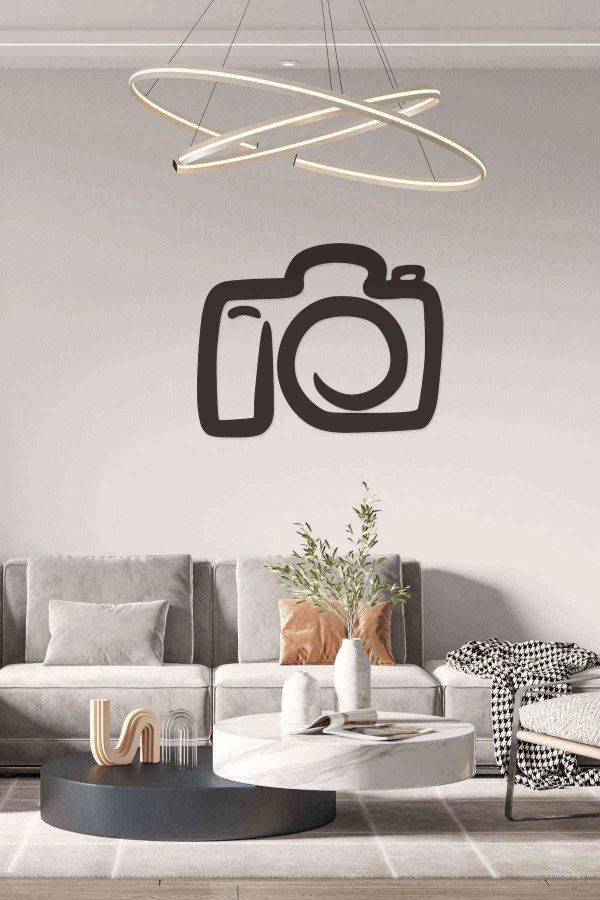 Foto Makinesi Dekoratif Duvar Dekoru Siyah Ahşap Lazer Mdf