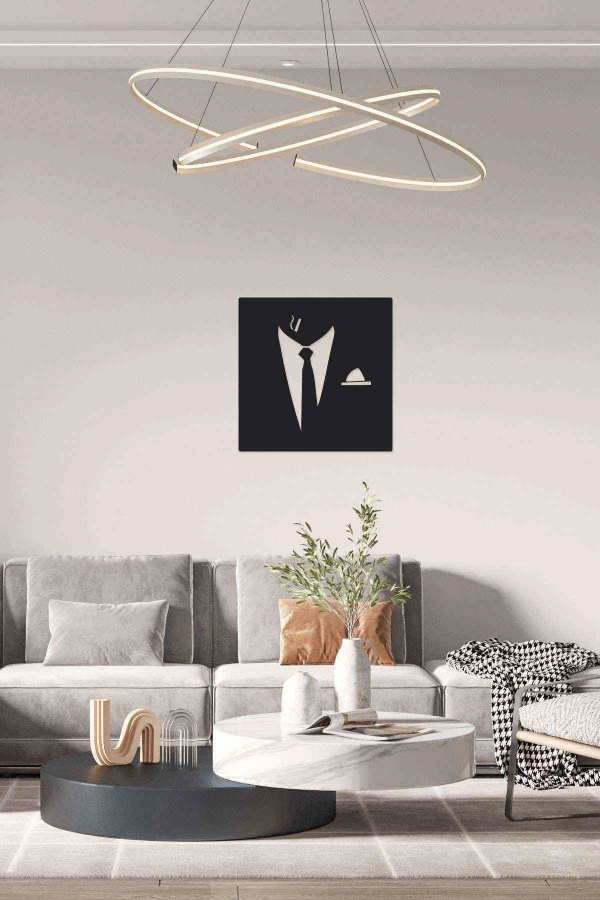 Adam Duvar Dekoru Tablosu Siyah Ahşap Lazer Mdf