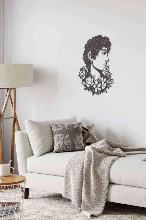 Florence Duvar Dekoru Tablosu Siyah Ahşap Lazer Mdf