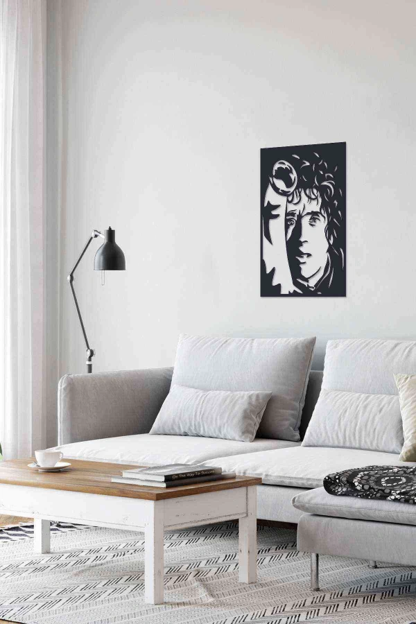 Frodo Baggins Duvar Dekoru Tablosu Siyah Ahşap Lazer Mdf