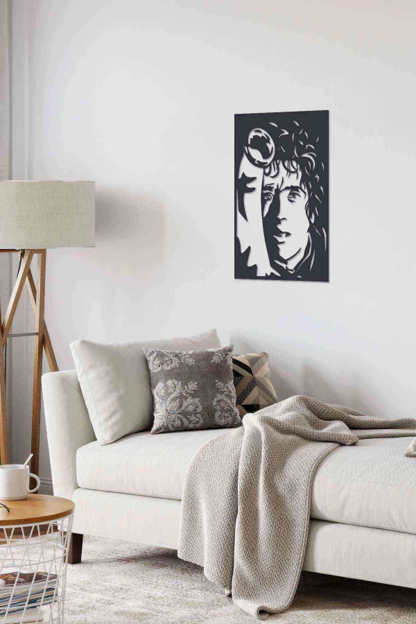 Frodo Baggins Duvar Dekoru Tablosu Siyah Ahşap Lazer Mdf