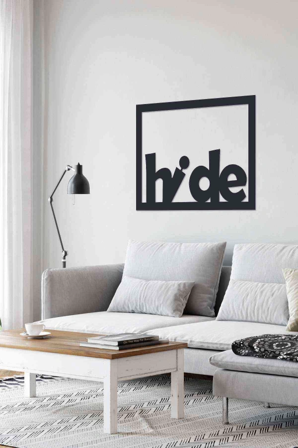 Hide Duvar Dekoru Tablosu Siyah Ahşap Lazer Mdf