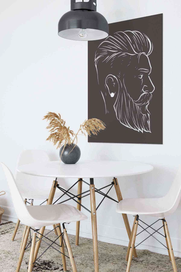 Hipstar Duvar Dekoru Tablosu Siyah Ahşap Lazer Mdf