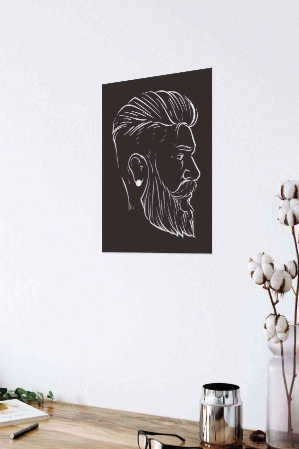 Hipstar Duvar Dekoru Tablosu Siyah Ahşap Lazer Mdf